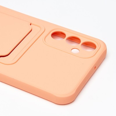 Чехол-накладка для Samsung Galaxy A24 4G (светло-розовый) - SC304 с картхолдером