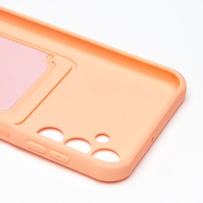 Чехол-накладка для Samsung Galaxy A24 4G (светло-розовый) - SC304 с картхолдером