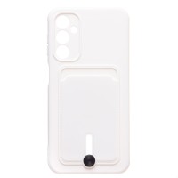 Чехол-накладка для Samsung Galaxy A24 4G (белый) - SC304 с картхолдером