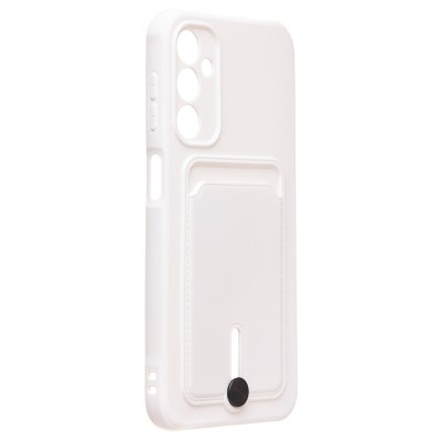 Чехол-накладка для Samsung Galaxy A24 4G (белый) - SC304 с картхолдером