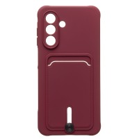 Чехол-накладка для Samsung Galaxy A26 5G (бордовый) - SC304 с картхолдером
