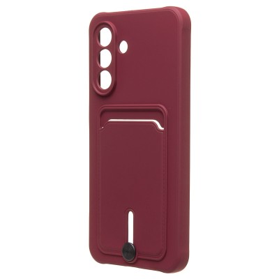 Чехол-накладка для Samsung Galaxy A26 5G (бордовый) - SC304 с картхолдером