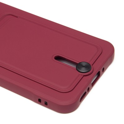 Чехол-накладка для Samsung Galaxy A26 5G (бордовый) - SC304 с картхолдером