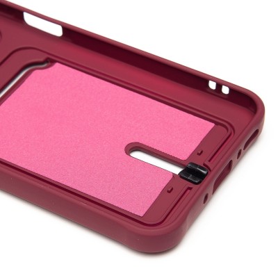 Чехол-накладка для Samsung Galaxy A26 5G (бордовый) - SC304 с картхолдером