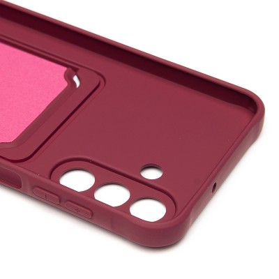 Чехол-накладка для Samsung Galaxy A26 5G (бордовый) - SC304 с картхолдером