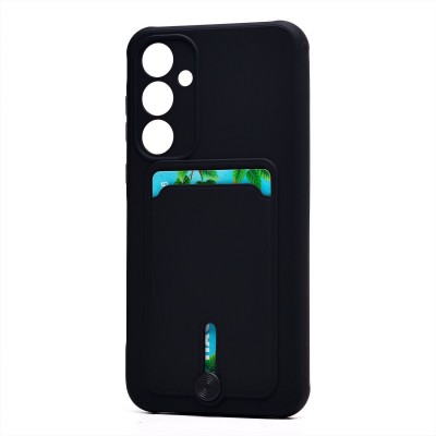 Чехол-накладка для Samsung Galaxy A35 (черный) - SC304 с картхолдером