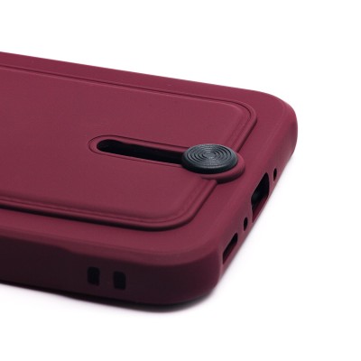 Чехол-накладка для Samsung Galaxy A35 (бордовый) - SC304 с картхолдером