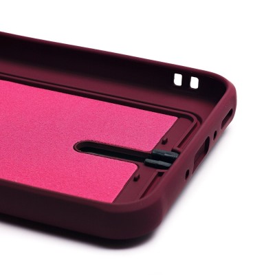 Чехол-накладка для Samsung Galaxy A35 (бордовый) - SC304 с картхолдером