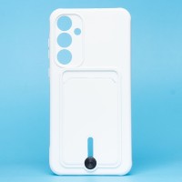 Чехол-накладка для Samsung Galaxy A35 (белый) - SC304 с картхолдером