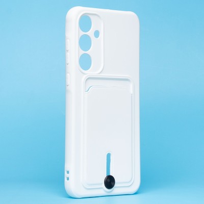 Чехол-накладка для Samsung Galaxy A35 (белый) - SC304 с картхолдером