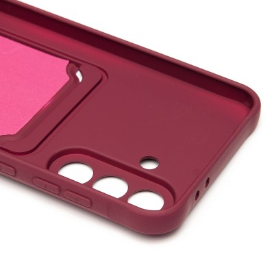 Чехол-накладка для Samsung Galaxy A36 5G (бордовый) - SC304 с картхолдером