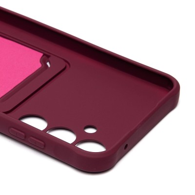 Чехол-накладка для Samsung Galaxy A55 (бордовый) - SC304 с картхолдером Чехол-накладка для Samsung Galaxy A55 (бордовый) - SC304 с картхолдером