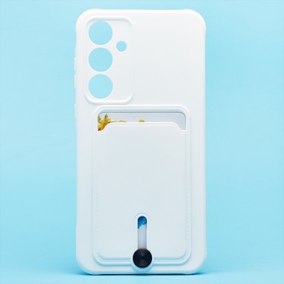 Чехол-накладка для Samsung Galaxy A55 (белый) - SC304 с картхолдером