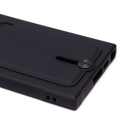 Чехол-накладка для Samsung Galaxy S23 Ultra (черный) - SC304 с картхолдером