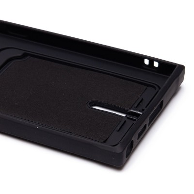 Чехол-накладка для Samsung Galaxy S23 Ultra (черный) - SC304 с картхолдером