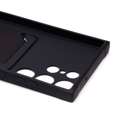 Чехол-накладка для Samsung Galaxy S23 Ultra (черный) - SC304 с картхолдером
