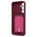 Чехол-накладка для Samsung Galaxy S23FE (бордовый) - SC304 с картхолдером