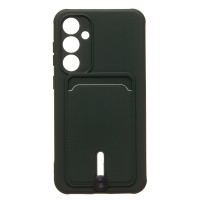 Чехол-накладка для Samsung Galaxy S23FE (темно-зеленый) - SC304 с картхолдером