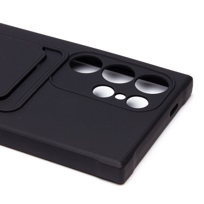 Чехол-накладка для Samsung Galaxy S24 Ultra (черный) - SC304 с картхолдером