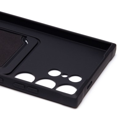 Чехол-накладка для Samsung Galaxy S24 Ultra (черный) - SC304 с картхолдером