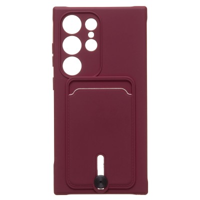 Чехол-накладка для Samsung Galaxy S24 Ultra (бордовый) - SC304 с картхолдером Чехол-накладка для Samsung Galaxy S24 Ultra (бордовый) - SC304 с картхолдером