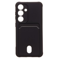 Чехол-накладка для Samsung Galaxy S24 (черный) - SC304 с картхолдером