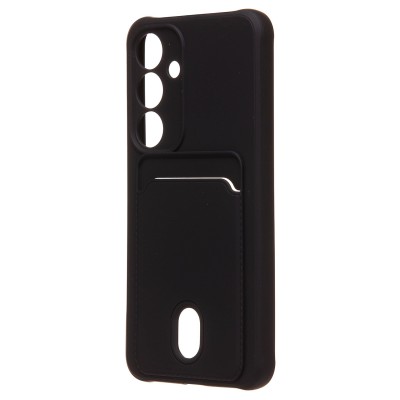 Чехол-накладка для Samsung Galaxy S24 (черный) - SC304 с картхолдером