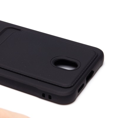 Чехол-накладка для Samsung Galaxy S24 (черный) - SC304 с картхолдером