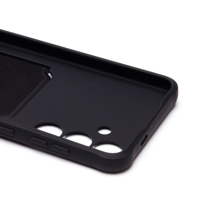 Чехол-накладка для Samsung Galaxy S24 (черный) - SC304 с картхолдером