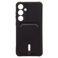 Чехол-накладка для Samsung Galaxy S24+ (черный) - SC304 с картхолдером