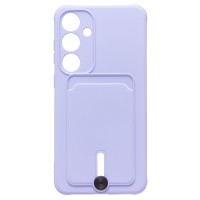 Чехол-накладка для Samsung Galaxy S24+ (светло-фиолетовый) - SC304 с картхолдером