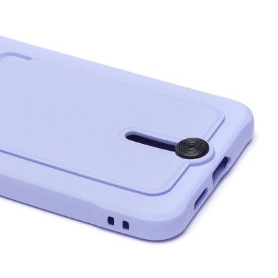 Чехол-накладка для Samsung Galaxy S24+ (светло-фиолетовый) - SC304 с картхолдером