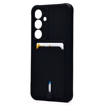 Чехол-накладка для Samsung Galaxy S24FE (черный) - SC304 с картхолдером Чехол-накладка для Samsung Galaxy S24FE (черный) - SC304 с картхолдером