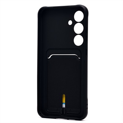 Чехол-накладка для Samsung Galaxy S24FE (черный) - SC304 с картхолдером Чехол-накладка для Samsung Galaxy S24FE (черный) - SC304 с картхолдером