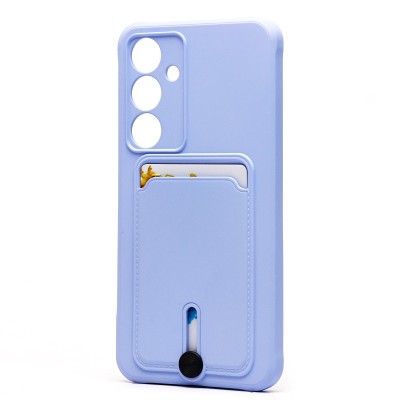 Чехол-накладка для Samsung Galaxy S24FE (светло-фиолетовый) - SC304 с картхолдером