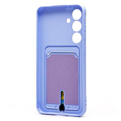 Чехол-накладка для Samsung Galaxy S24FE (светло-фиолетовый) - SC304 с картхолдером
