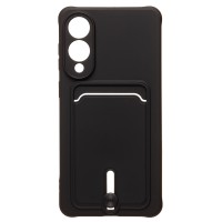 Чехол-накладка для Samsung Galaxy S25 Edge (черный) - SC304 с картхолдером