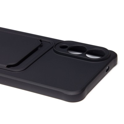Чехол-накладка для Samsung Galaxy S25 Edge (черный) - SC304 с картхолдером
