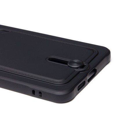 Чехол-накладка для Samsung Galaxy S25 Edge (черный) - SC304 с картхолдером