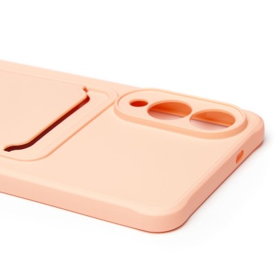 Чехол-накладка для Samsung Galaxy S25 Edge (светло-розовый) - SC304 с картхолдером