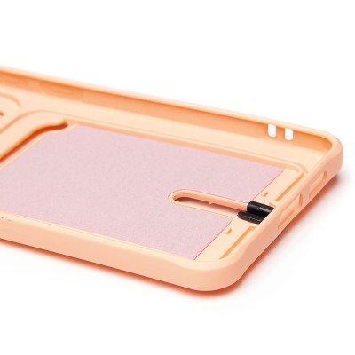 Чехол-накладка для Samsung Galaxy S25 Edge (светло-розовый) - SC304 с картхолдером