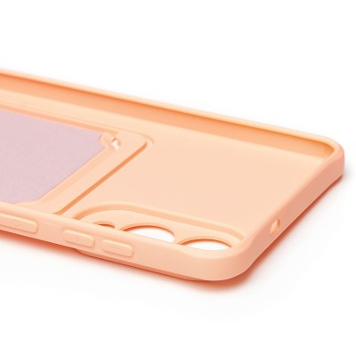 Чехол-накладка для Samsung Galaxy S25 Edge (светло-розовый) - SC304 с картхолдером