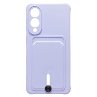 Чехол-накладка для Samsung Galaxy S25 Edge (светло-фиолетовый) - SC304 с картхолдером