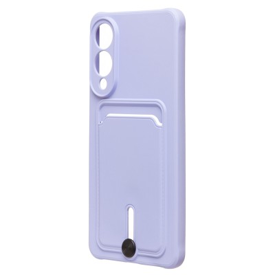 Чехол-накладка для Samsung Galaxy S25 Edge (светло-фиолетовый) - SC304 с картхолдером