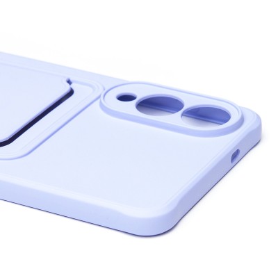 Чехол-накладка для Samsung Galaxy S25 Edge (светло-фиолетовый) - SC304 с картхолдером