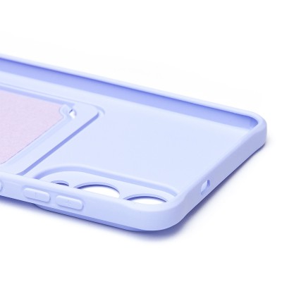 Чехол-накладка для Samsung Galaxy S25 Edge (светло-фиолетовый) - SC304 с картхолдером