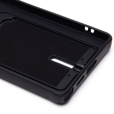 Чехол-накладка для Samsung Galaxy S25 Ultra (черный) - SC304 с картхолдером