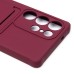 Чехол-накладка для Samsung Galaxy S25 Ultra (бордовый) - SC304 с картхолдером