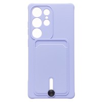 Чехол-накладка для Samsung Galaxy S25 Ultra (светло-фиолетовый) - SC304 с картхолдером