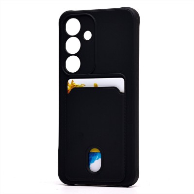 Чехол-накладка для Samsung Galaxy S25 (черный) - SC304 с картхолдером Чехол-накладка для Samsung Galaxy S25 (черный) - SC304 с картхолдером